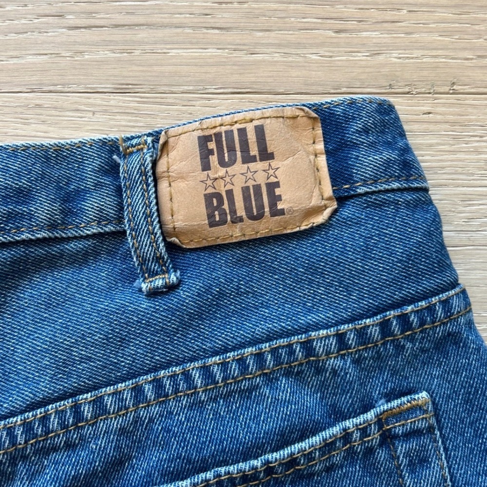 Y2K Skater Mens Denim Carpenter Shorts Size 36 Medium Wash Blue Denim Jorts VTG - Picture 5 of 7